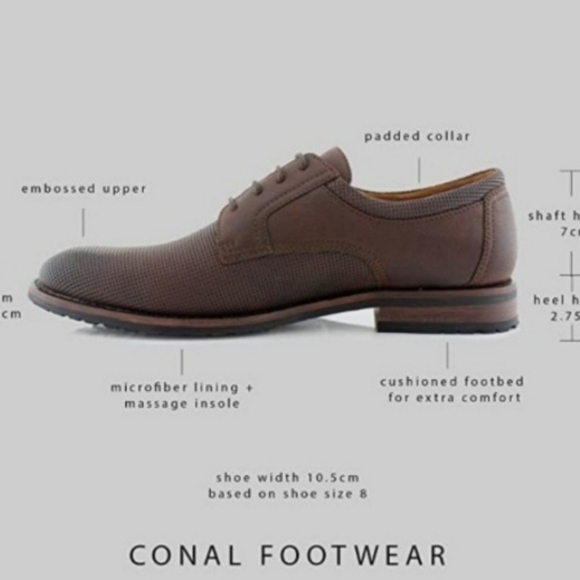 Ferro Aldo Martin Mens Casual Round Toe Formal Uniform Textured Oxford - Picture 11 of 12